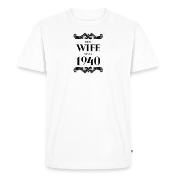 Best Wife Since 1940 Wedding - Men's Premium Organic T-Shirt - white - Front - Nico (187cm)