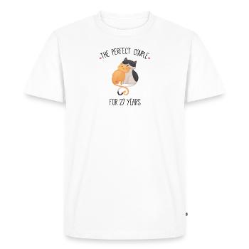Le couple parfait pour 27 ans de mariage - T-shirt Premium bio Homme - blanc - Devant - Nico (187cm)