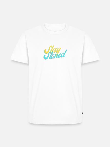 Stay Stoned - Männer Premium Bio T-Shirt - Weiß