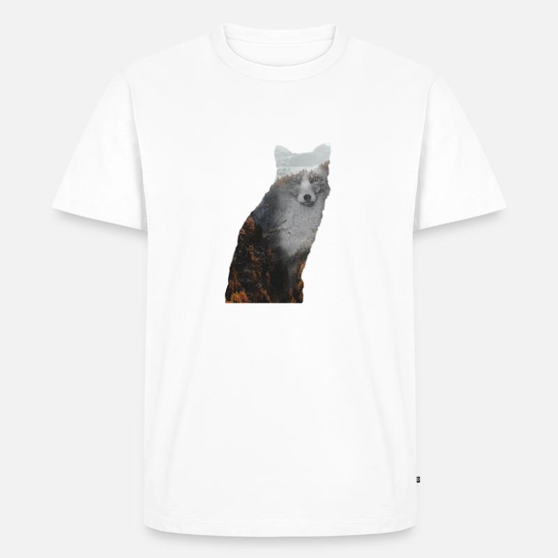 Fuchs - Männer Premium Bio T-Shirt - Weiß