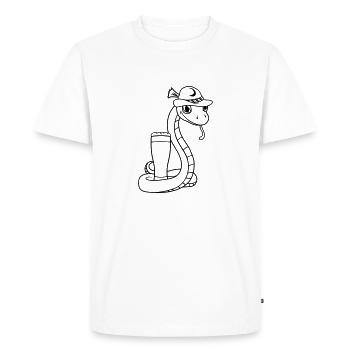 beer bavaria alcohol drinking party celebration - Men's Premium Organic T-Shirt - white - Front - Nico (187cm)