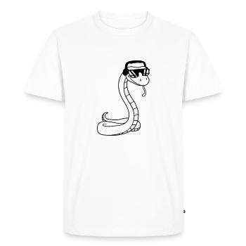 Cool DJ Music Party célèbre les lunettes de soleil - T-shirt Premium bio Homme - blanc - Devant - Nico (187cm)