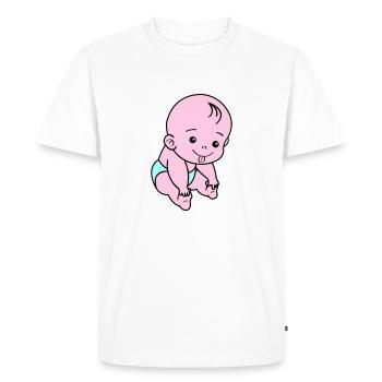 Baby - Men's Premium Organic T-Shirt - white - Front - Nico (187cm)