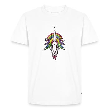 Unicorn T-Shirt Sweat à capuche Noël Unisexe - T-shirt Premium bio Homme - blanc - Devant - Nico (187cm)