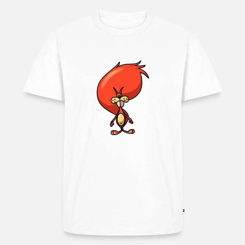 Comic Eichhörnchen - Männer Premium Bio T-Shirt - Weiß
