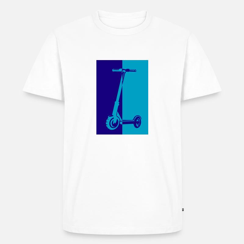 E-Scooter E-Roller Scooter - T-shirt Premium bio Homme - blanc
