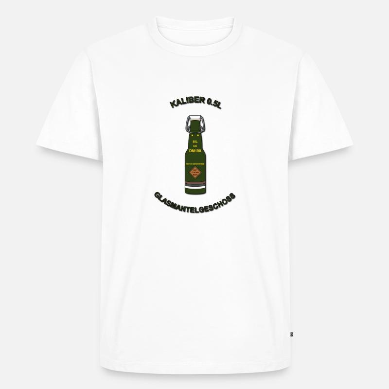 Glasmantelgeschoss V2 - Männer Premium Bio T-Shirt - Weiß