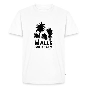 Équipe Malle Party - T-shirt Premium bio Homme - blanc - Devant - Nico (187cm)