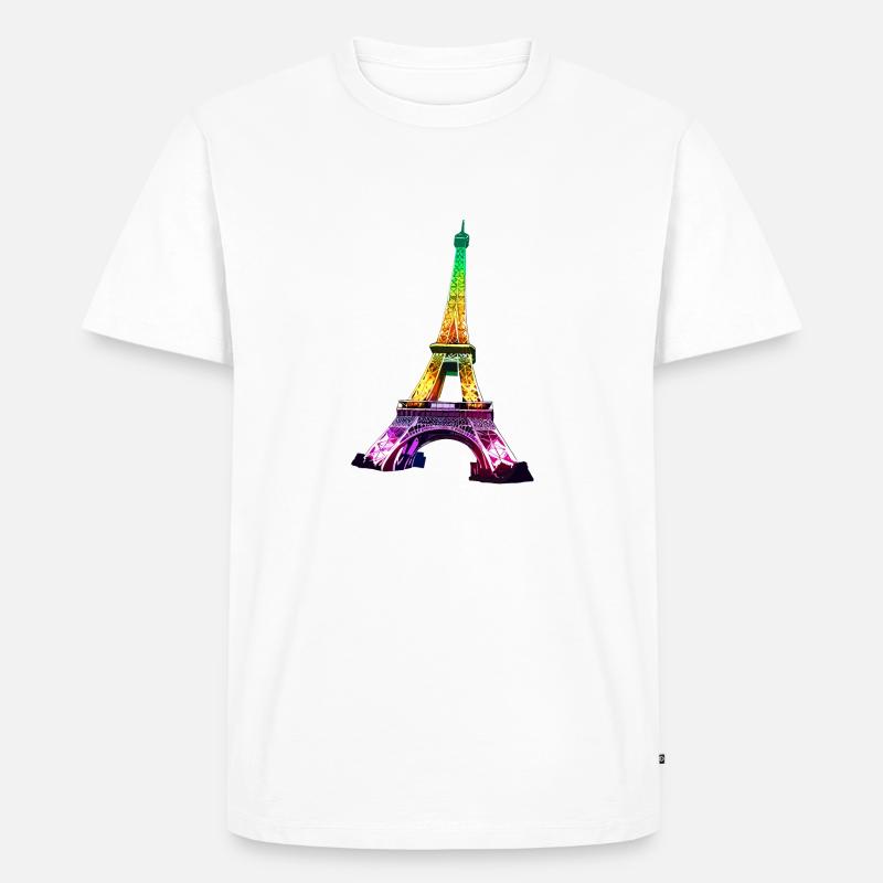 Eiffelturm #17 - Männer Premium Bio T-Shirt - Weiß