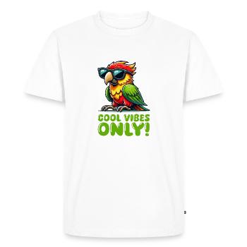 Lunettes de soleil perroquet Bande dessinée - T-shirt Premium bio Homme - blanc - Devant - Nico (187cm)