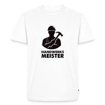 Master craftsman - Men's Premium Organic T-Shirt - white - Front - Nico (187cm)