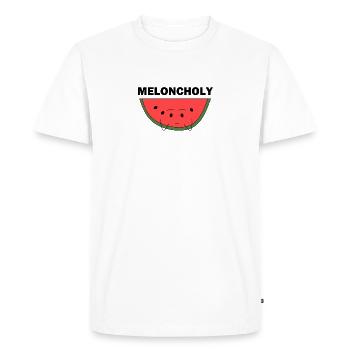 Meloncholie - T-shirt Premium bio Homme - blanc - Devant - Nico (187cm)