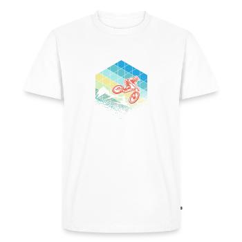 hexagone de descente - T-shirt Premium bio Homme - blanc - Devant - Nico (187cm)