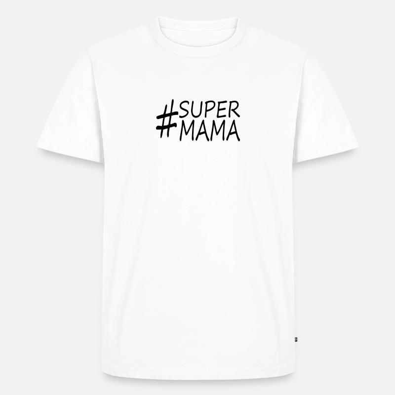 supermama - Männer Premium Bio T-Shirt - Weiß