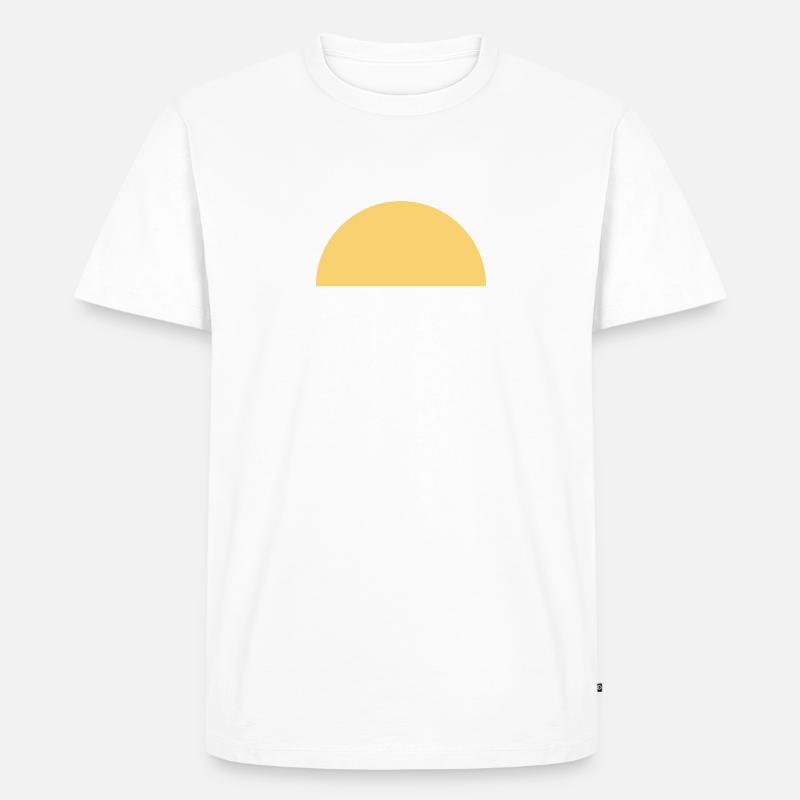 Pluto - semicircle yellow - Männer Premium Bio T-Shirt - Weiß