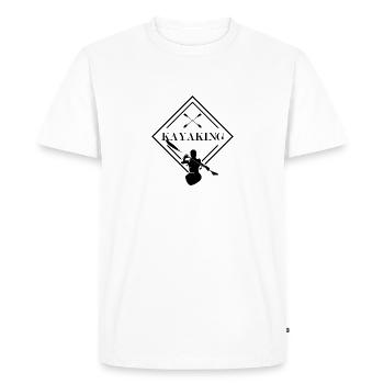 Kayak Water Sports - Men's Premium Organic T-Shirt - white - Front - Nico (187cm)
