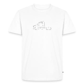 Silhouette de camion - T-shirt Premium bio Homme - blanc - Devant - Nico (187cm)