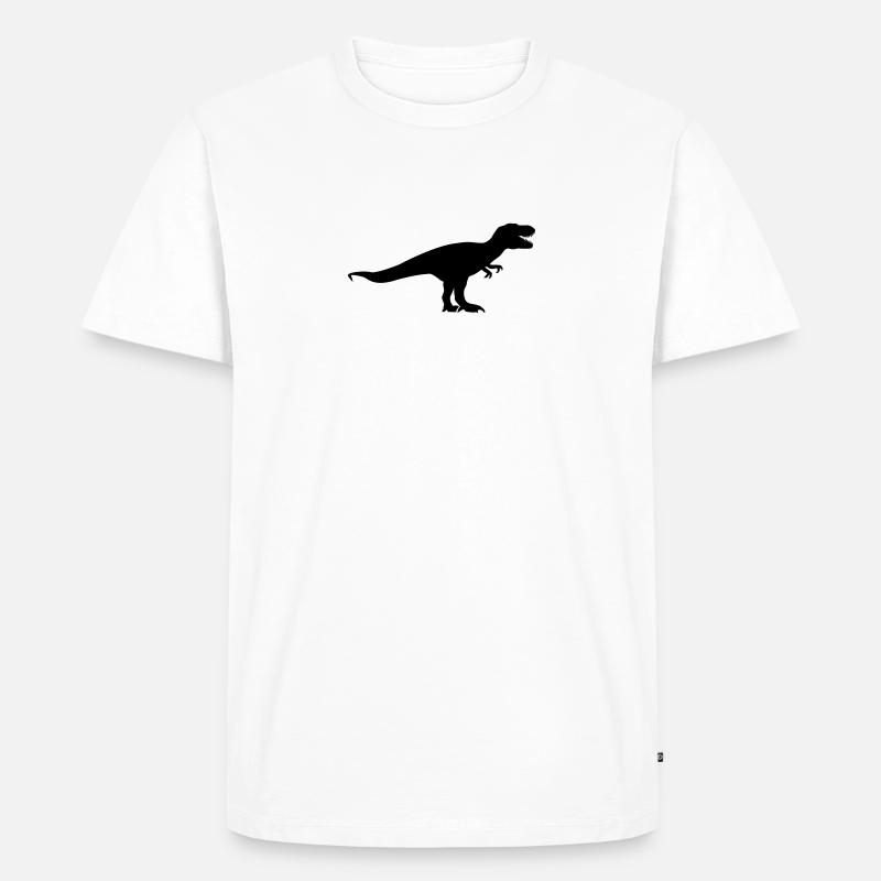 T-Rex - Männer Premium Bio T-Shirt - Weiß
