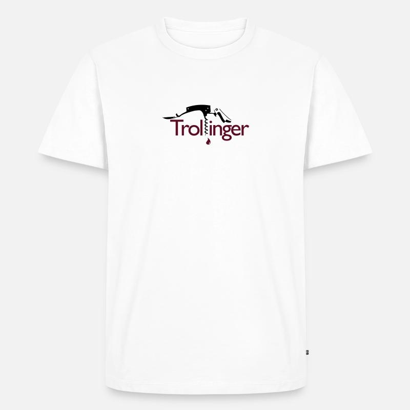 Trollinger - Männer Premium Bio T-Shirt - Weiß