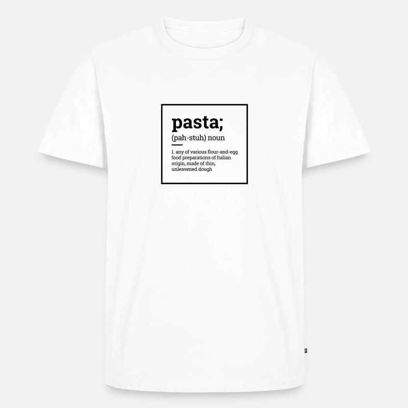 Pasta - Männer Premium Bio T-Shirt - Weiß