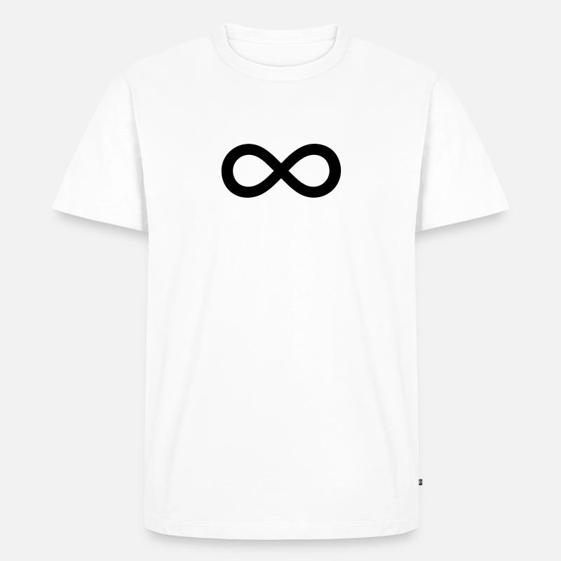 Infinity noir Infinity symbole - T-shirt Premium bio Homme - blanc