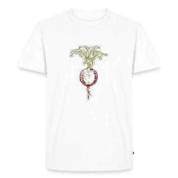 ruebe rueben beet turnip veggie vegetables vegetables - Men's Premium Organic T-Shirt - white - Front - Nico (187cm)