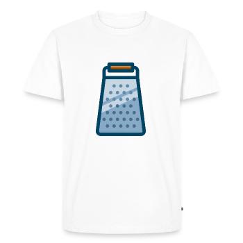 cheese grater kaese reibe veggie - T-shirt Premium bio Homme - blanc - Devant - Nico (187cm)