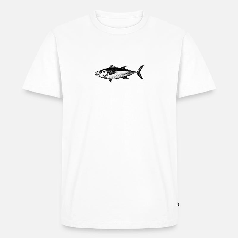 Thunfisch - Männer Premium Bio T-Shirt - Weiß