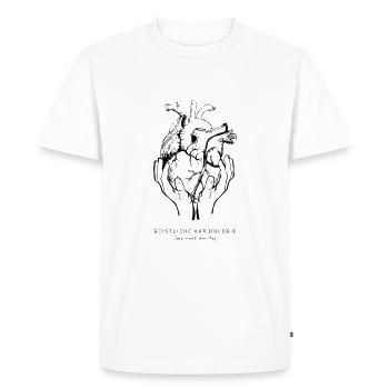 Cardiologie spirituelle - T-shirt Premium bio Homme - blanc - Devant - Nico (187cm)