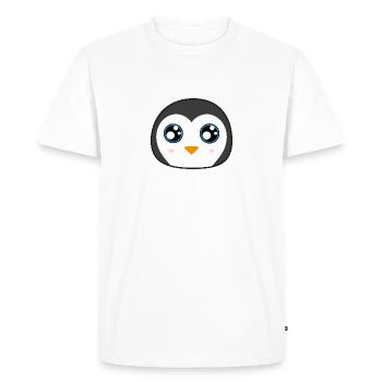 Cute baby penguin with big eyes - Men's Premium Organic T-Shirt - white - Front - Nico (187cm)