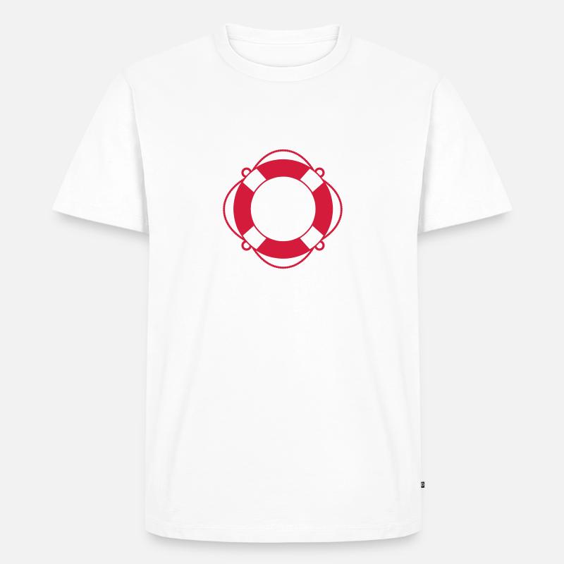 Rettungsring - Männer Premium Bio T-Shirt - Weiß