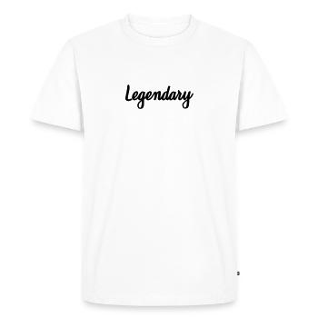 légendaire - T-shirt Premium bio Homme - blanc - Devant - Nico (187cm)