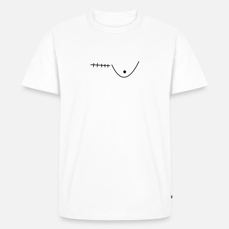 Brustkrebs - Männer Premium Bio T-Shirt - Weiß