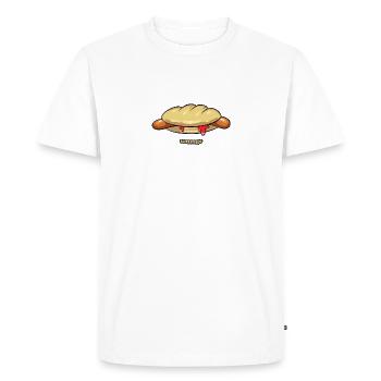 Saussage - hot dog ketchup - T-shirt Premium bio Homme - blanc - Devant - Nico (187cm)