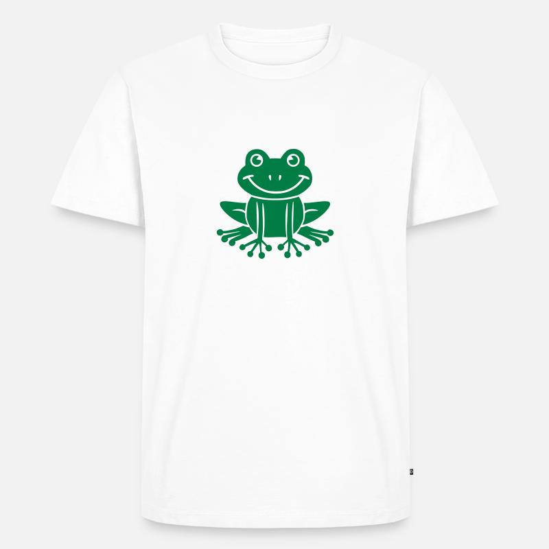 Frosch - Männer Premium Bio T-Shirt - Weiß