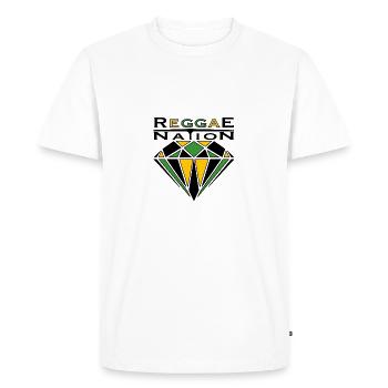 Reggae jamaïcaine rasta - T-shirt Premium bio Homme - blanc - Devant - Nico (187cm)