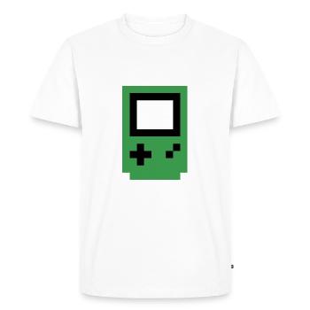 green console - Men's Premium Organic T-Shirt - white - Front - Nico (187cm)