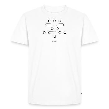 Trash Asset - Smile [black-morse] - Men's Premium Organic T-Shirt - white - Front - Nico (187cm)