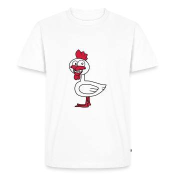 Cool Chicken - T-shirt Premium bio Homme - blanc - Devant - Nico (187cm)