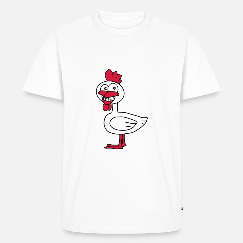 Cool Chicken - Männer Premium Bio T-Shirt - Weiß