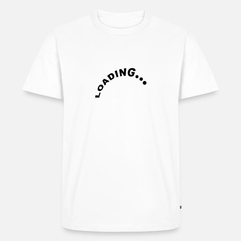 Loading Design - Männer Premium Bio T-Shirt - Weiß