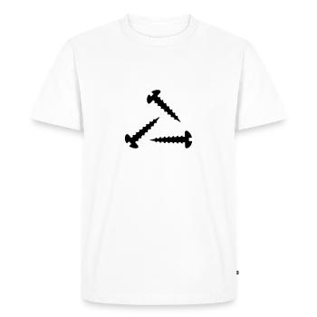 Screw - Men's Premium Organic T-Shirt - white - Front - Nico (187cm)