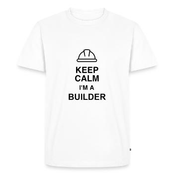 Maneuver / Builder / Manöver / Manoeuvre - Men's Premium Organic T-Shirt - white - Front - Nico (187cm)