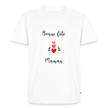 GRANNY. MOTHER'S DAY. HAPPY GRANNY'S DAY. I LOVE YOU - Men's Premium Organic T-Shirt - white - Front - Nico (187cm)