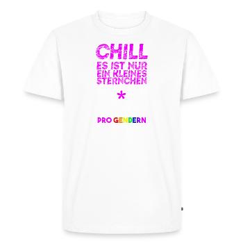 Pro Gendering Gift Idea Feminism Queer LGBTQ+ - Men's Premium Organic T-Shirt - white - Front - Nico (187cm)