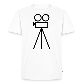 Caméra rétro - T-shirt Premium bio Homme - blanc - Devant - Nico (187cm)