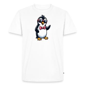 Cute Penguin - Men's Premium Organic T-Shirt - white - Front - Nico (187cm)