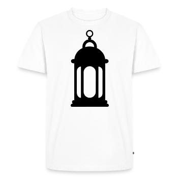 lanterne - T-shirt Premium bio Homme - blanc - Devant - Nico (187cm)