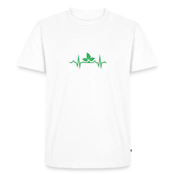 Idée cadeau végétalien pour les végétaliens - T-shirt Premium bio Homme - blanc - Devant - Nico (187cm)