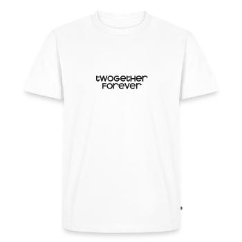 together forever - Men's Premium Organic T-Shirt - white - Front - Nico (187cm)